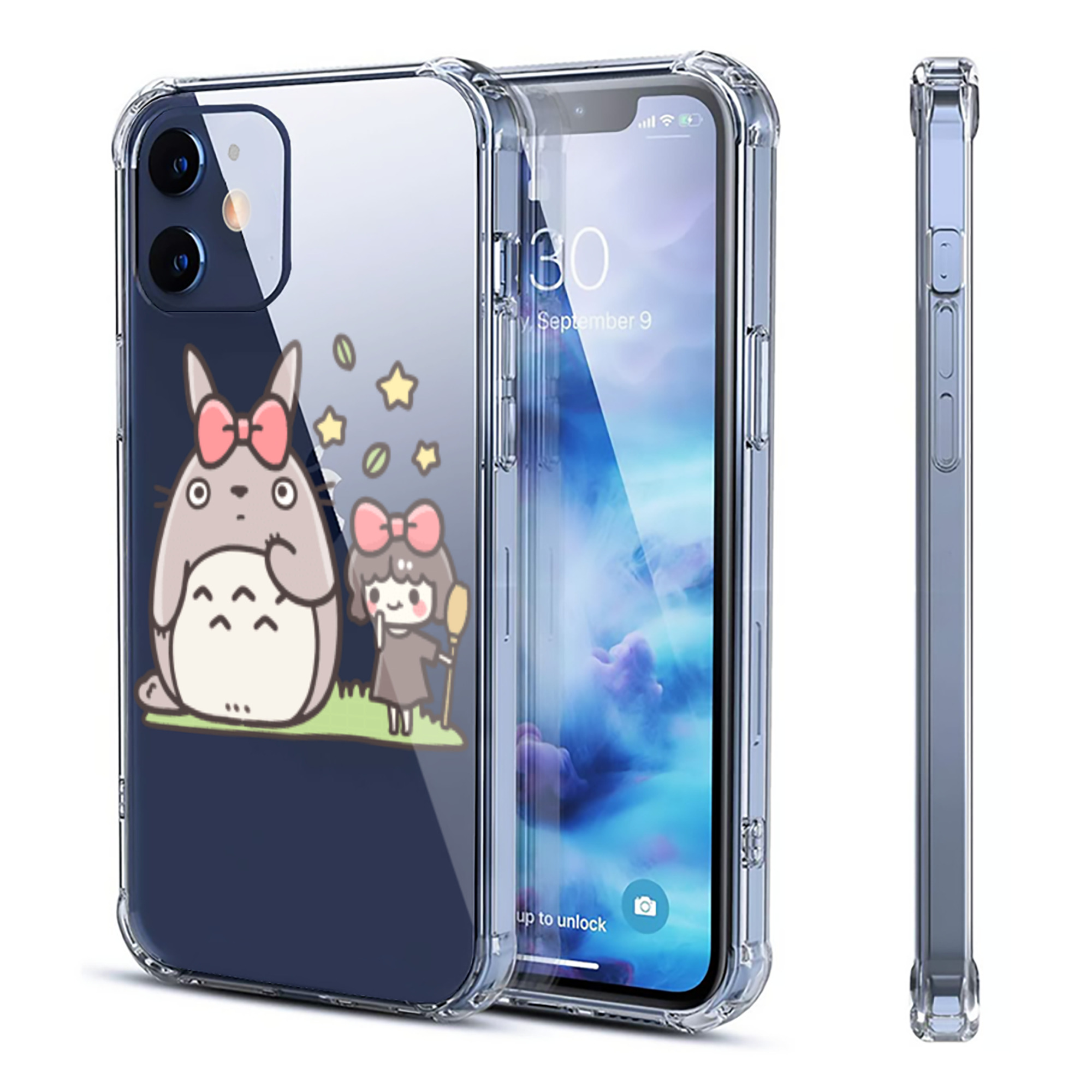 （画像用） となりのトトロ 草壁メイ 草壁サツキ My Neighbor Totoro Satsuki Kusakabe Mei Kusakabe 【iPhone 12シリーズ対応】透明スマホケース（クリアソフトケース）